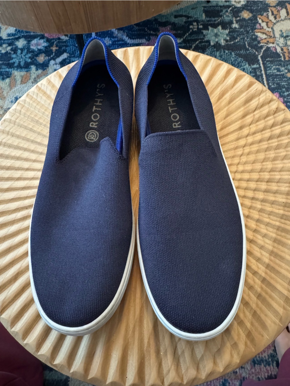 Rothy's The Original Slip-On Sneaker in Deep Navy Blue size 12